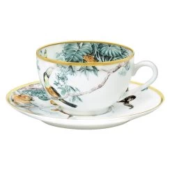 Hermès Hermes Carnets D’Equateur Tea Cup And Saucer – Set Of 2