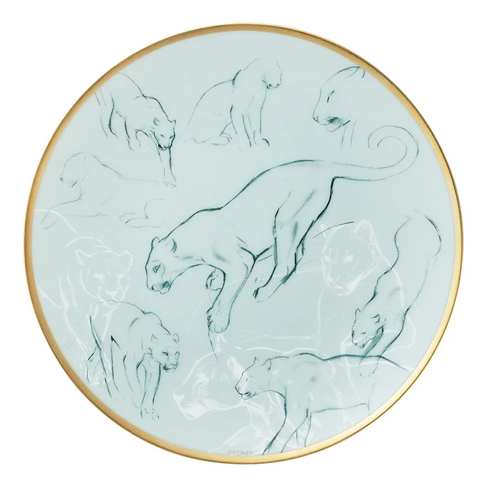 Hermès Hermes Carnets D’Equateur Felines Bread And Butter Plate – Set Of 2