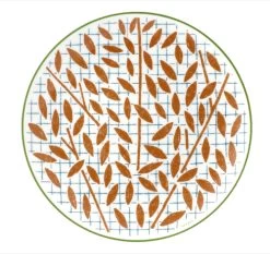 Hermès Hermes A Walk In The Garden Dessert Plate Orange – Set Of 2