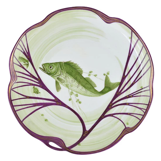 Nymphenburg Belle Epoque Coupe Plate Pikeperch
