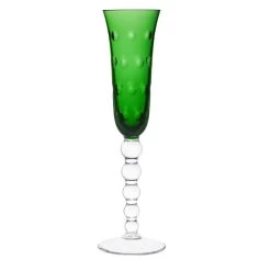 Saint-Louis Bubbles Green Champagne Flute