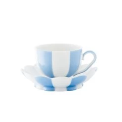 Augarten Melon Light Blue And White Espresso Cup And Saucer
