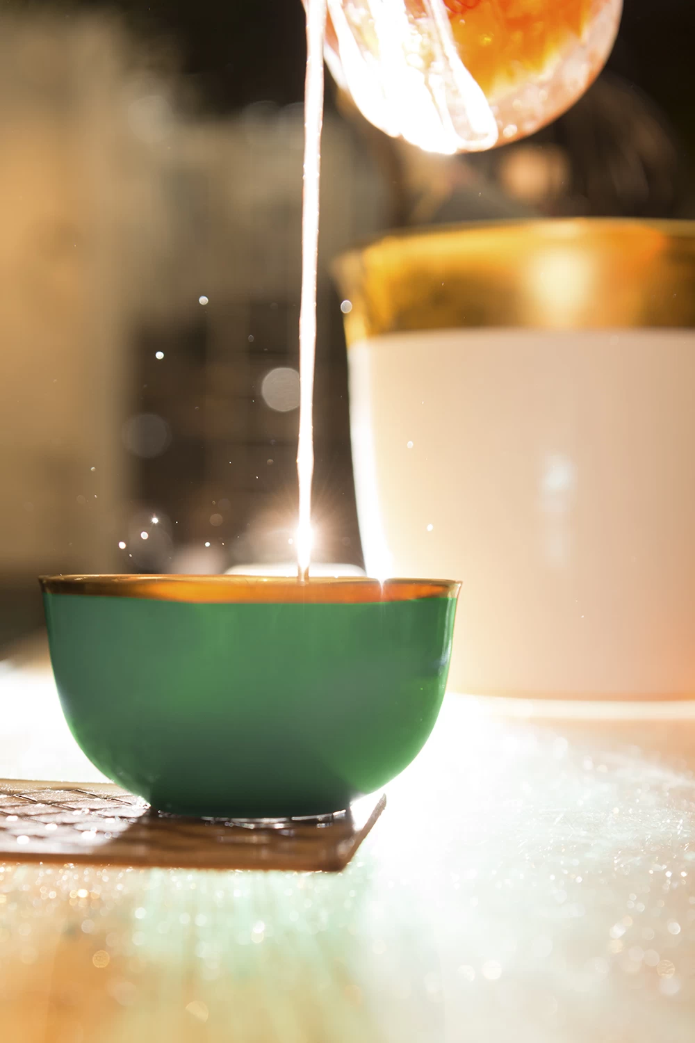 Augarten Champagne Cup Emerald Green With Gold - Image 3