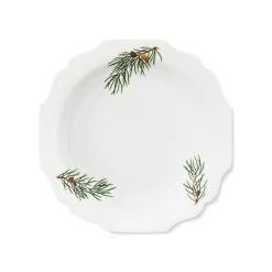 Augarten Fir Branches With Golden Pinecone Soup Plate