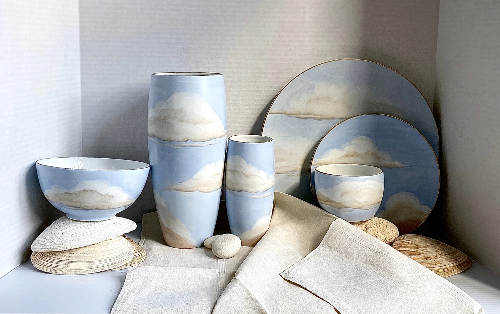 Jonathan Hansen X Marie Daage Ciels Bleus Dinner Plate – Set Of 2 - Image 3