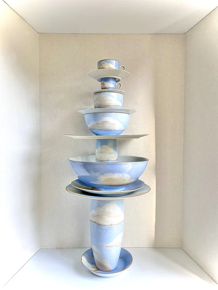 Jonathan Hansen X Marie Daage Ciels Bleus Espresso Cup And Saucer – Set Of 2 - Image 3