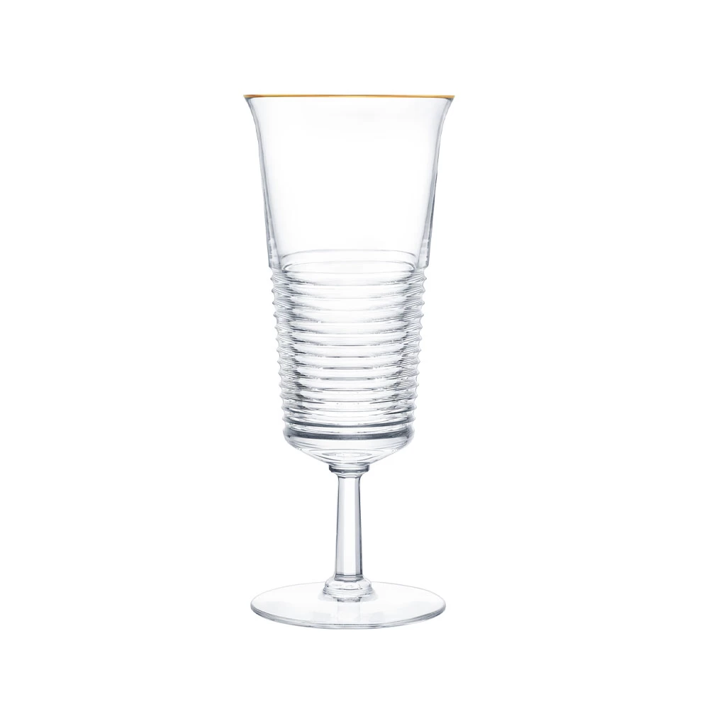 Saint-Louis Cadence Gold Rim Champagne Flute