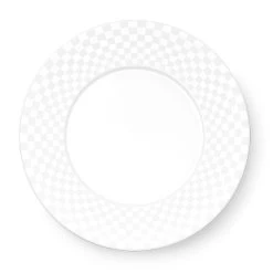 Dibbern Cross-White Squares Rimmed Charger