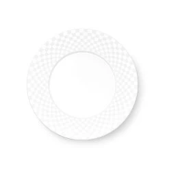 Dibbern Cross-White Squares Rimmed Salad/Dessert Plate
