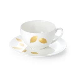 Dibbern Gold Leaf Coffee Cup And Saucer