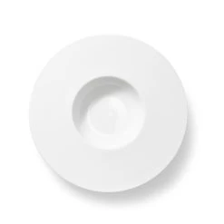Dibbern Cross-White Matt Rimmed Deep Plate Small