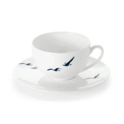 Dibbern Blue Birds Round Coffee Cup And Saucer
