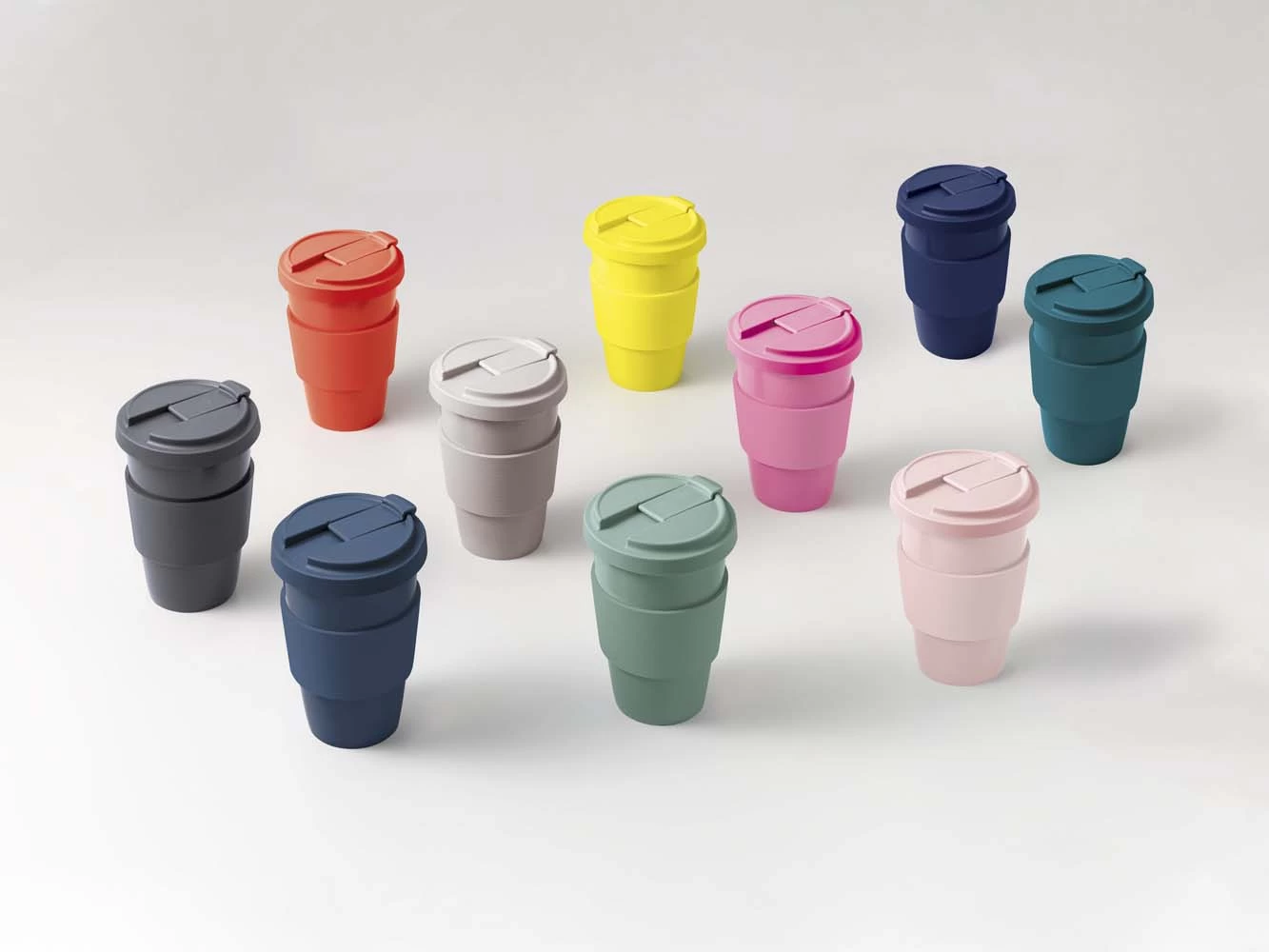 Dibbern Solid Color Coffee-To-Go Cup Pink - Image 5