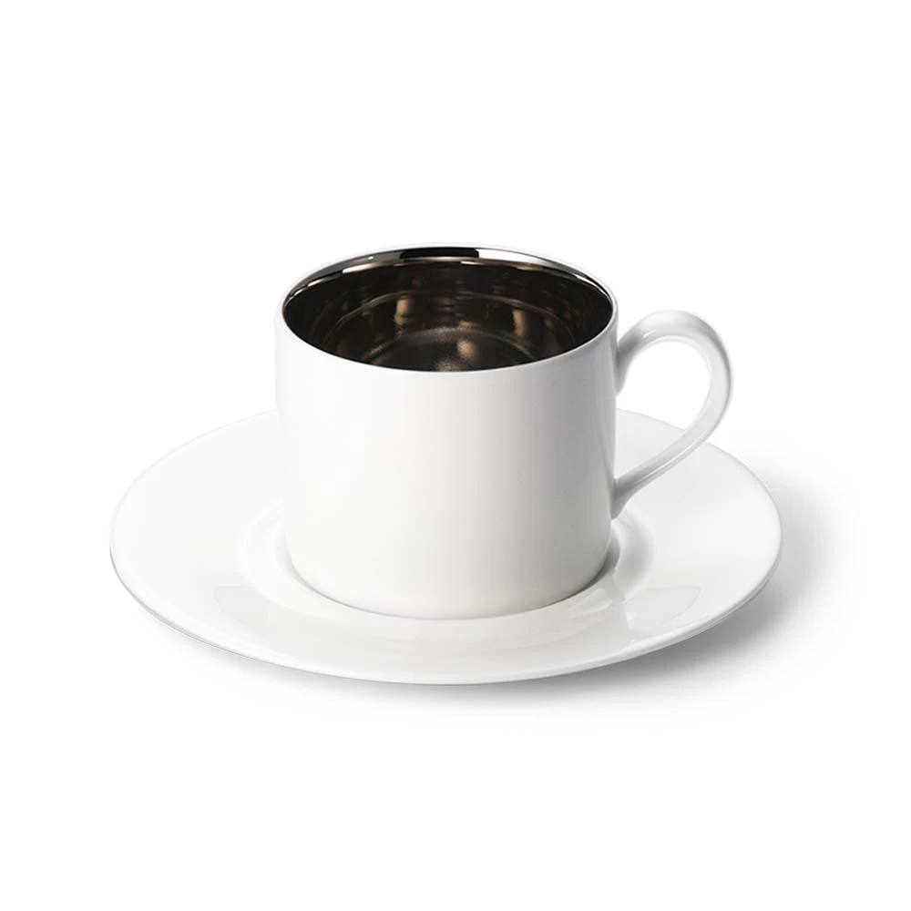 Dibbern Platinum Fever Cylindrical Coffee/Tea Cup And Saucer