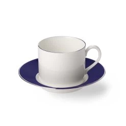 Dibbern The Royal Blue Cylindrical Coffee/Tea Cup And Saucer