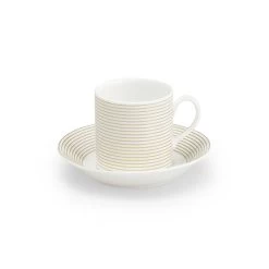 Dibbern Savoy Cylindrical Espresso Cup And Saucer
