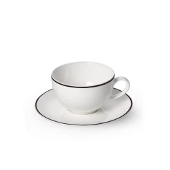 Dibbern Simplicity Black Round Espresso Cup And Saucer
