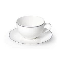 Dibbern Simplicity Grey Round Coffee/Tea Cup And Saucer