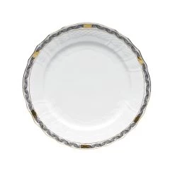 Herend Chinese Bouquet Garland Black Dessert Plate
