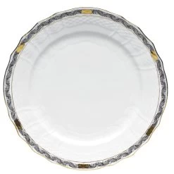 Herend Chinese Bouquet Garland Black Service Plate