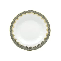Herend Fish Scale Grey Rim Soup Plate