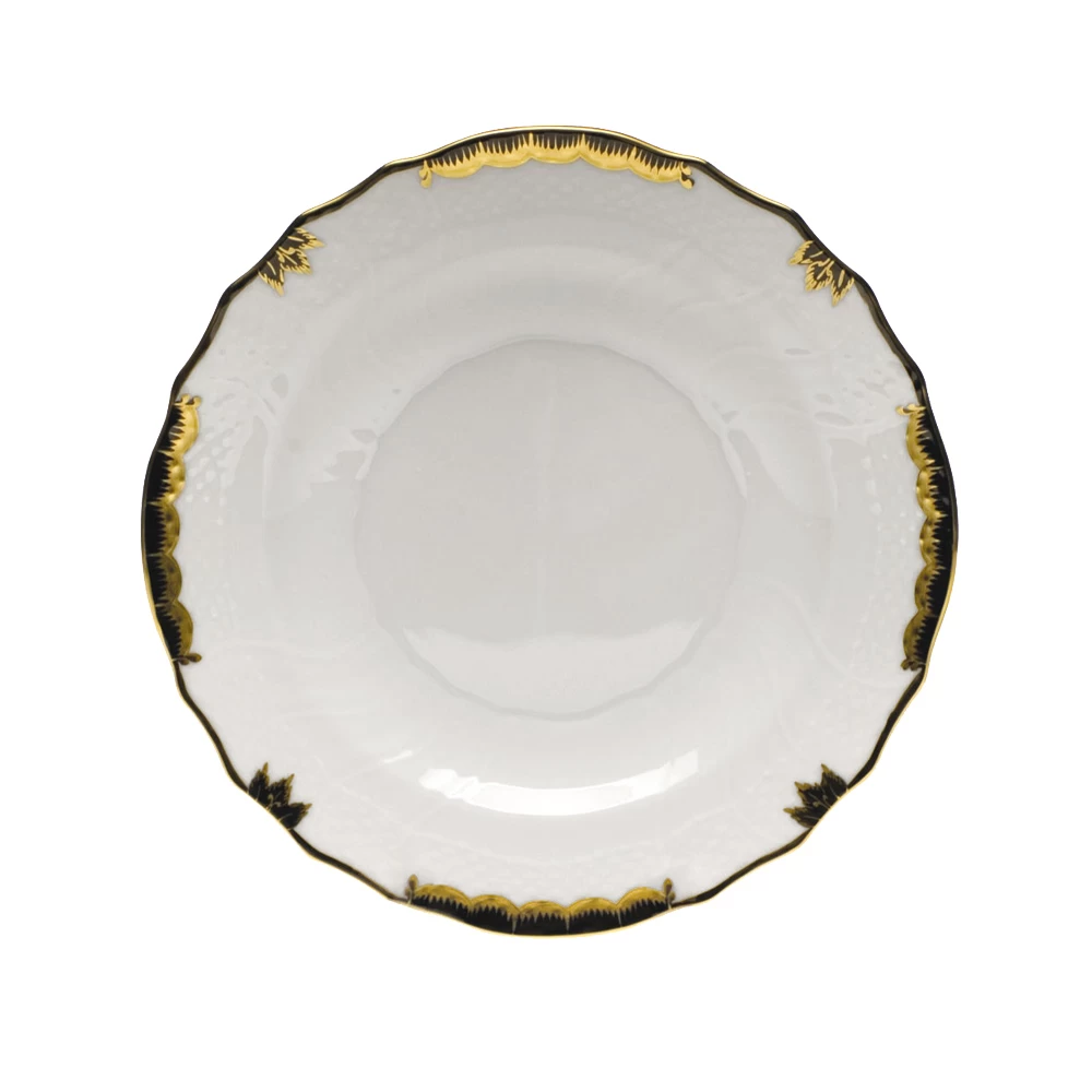 Herend Princess Victoria Black Dessert Plate