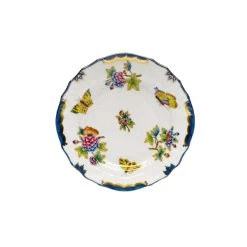 Herend Queen Victoria Blue Bread And Butter Plate