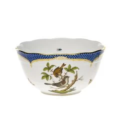 Herend Rothschild Bird Blue Round Bowl