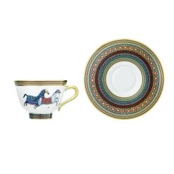 Hermès Hermes Cheval D’Orient Tea Cup And Saucer No.4 – Set Of 2