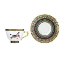 Hermès Hermes Cheval D’Orient Tea Cup And Saucer No.3 – Set Of 2