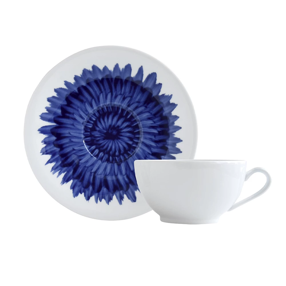 Bernardaud In Bloom Breakfast Cup And Saucer