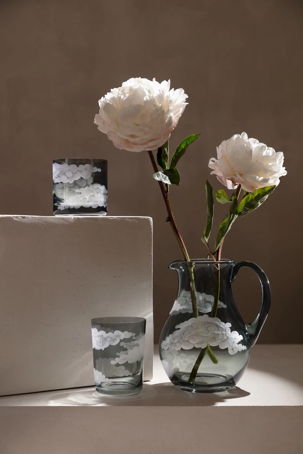 Jonathan Hansen In The Clouds Dark Grey Glassware - Image 8