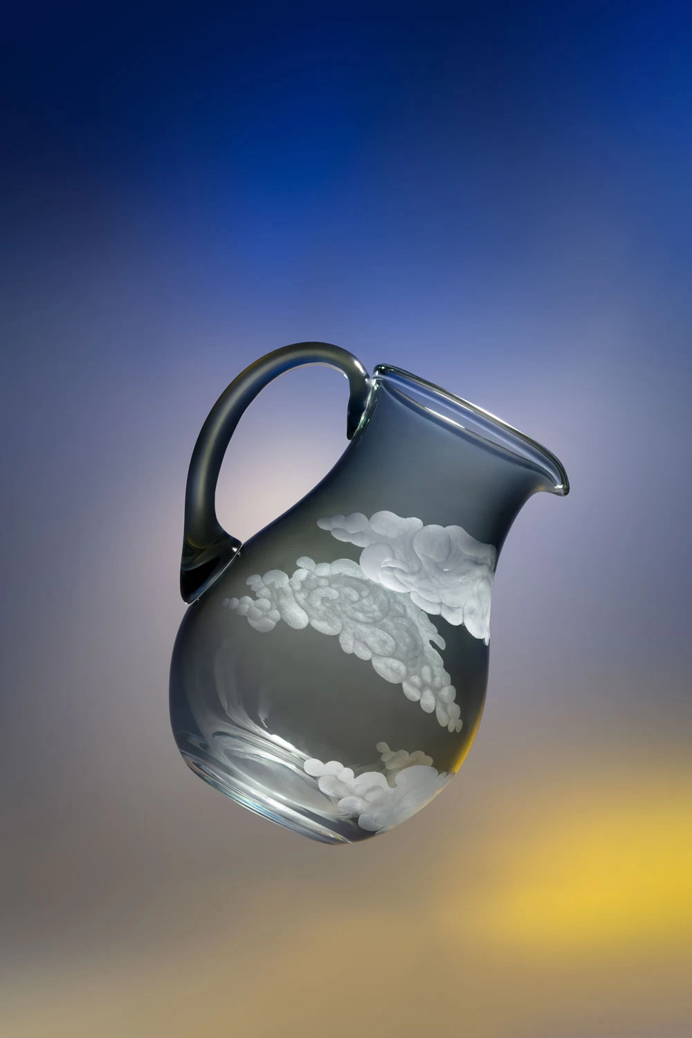 Jonathan Hansen In The Clouds Dark Grey Glassware - Image 4