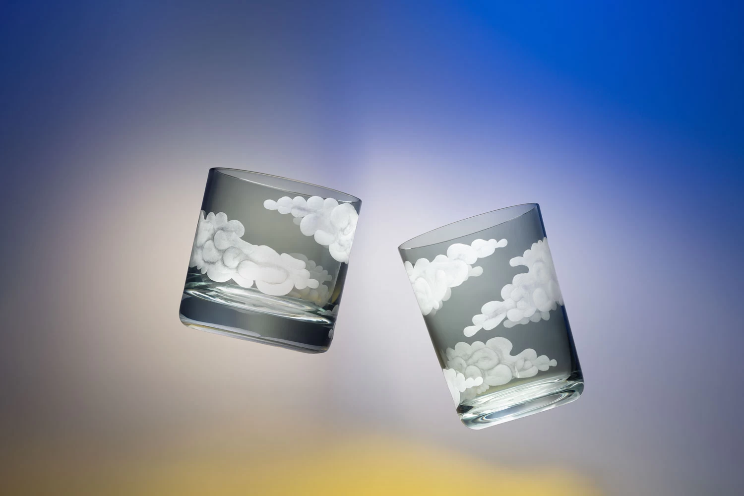 Jonathan Hansen In The Clouds Dark Grey Glassware - Image 2