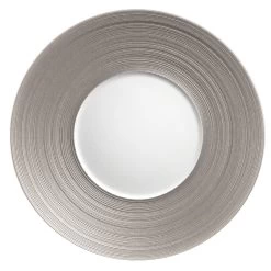 J.L Coquet Hemisphere Metallic Grey Presentation Plate