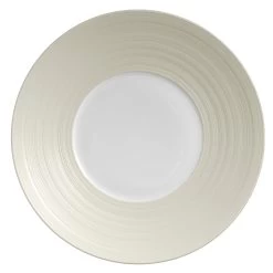 J.L Coquet Hemisphere Vanilla Presentation Plate