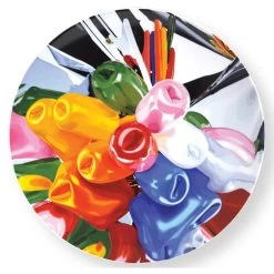 Bernardaud Jeff Koons Coupe Service Plate Tulips
