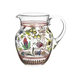 Lobmeyr Oriental Water Pitcher With Indian Flowers