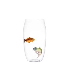 Lobmeyr Balloon Beer Tumbler With Painted Fish C
