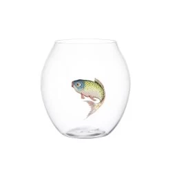 Lobmeyr Balloon Tumbler With Painted Fish B