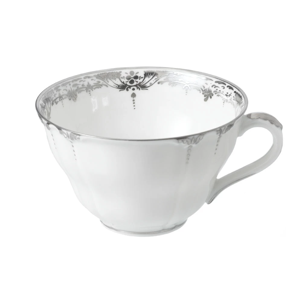 Nymphenburg Brokat Platinum Tea Cup And Saucer - Image 2