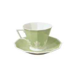Nymphenburg Symphony Green Pearl Coffee Cup And Saucer