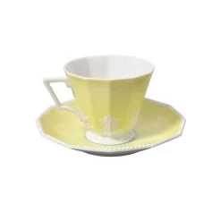 Nymphenburg Symphony Yellow Pearl Coffee Cup And Saucer