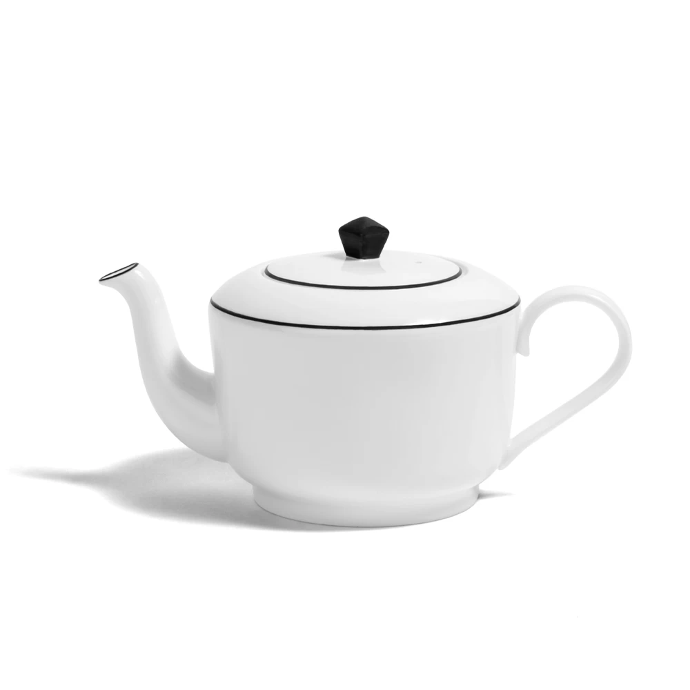 Richard Brendon Matte Black Line Teapot