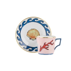 Ginori 1735 Il Viaggio Di Nettuno Coffee Cup And Saucer – Set Of 2
