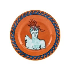 Ginori 1735 Il Viaggio Di Nettuno Dessert Plate In Rock Orange Set Of 2