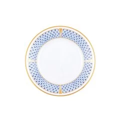 Herend Art Deco Blue Bread And Butter Plate
