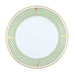 Herend Art Deco Green Dinner Plate