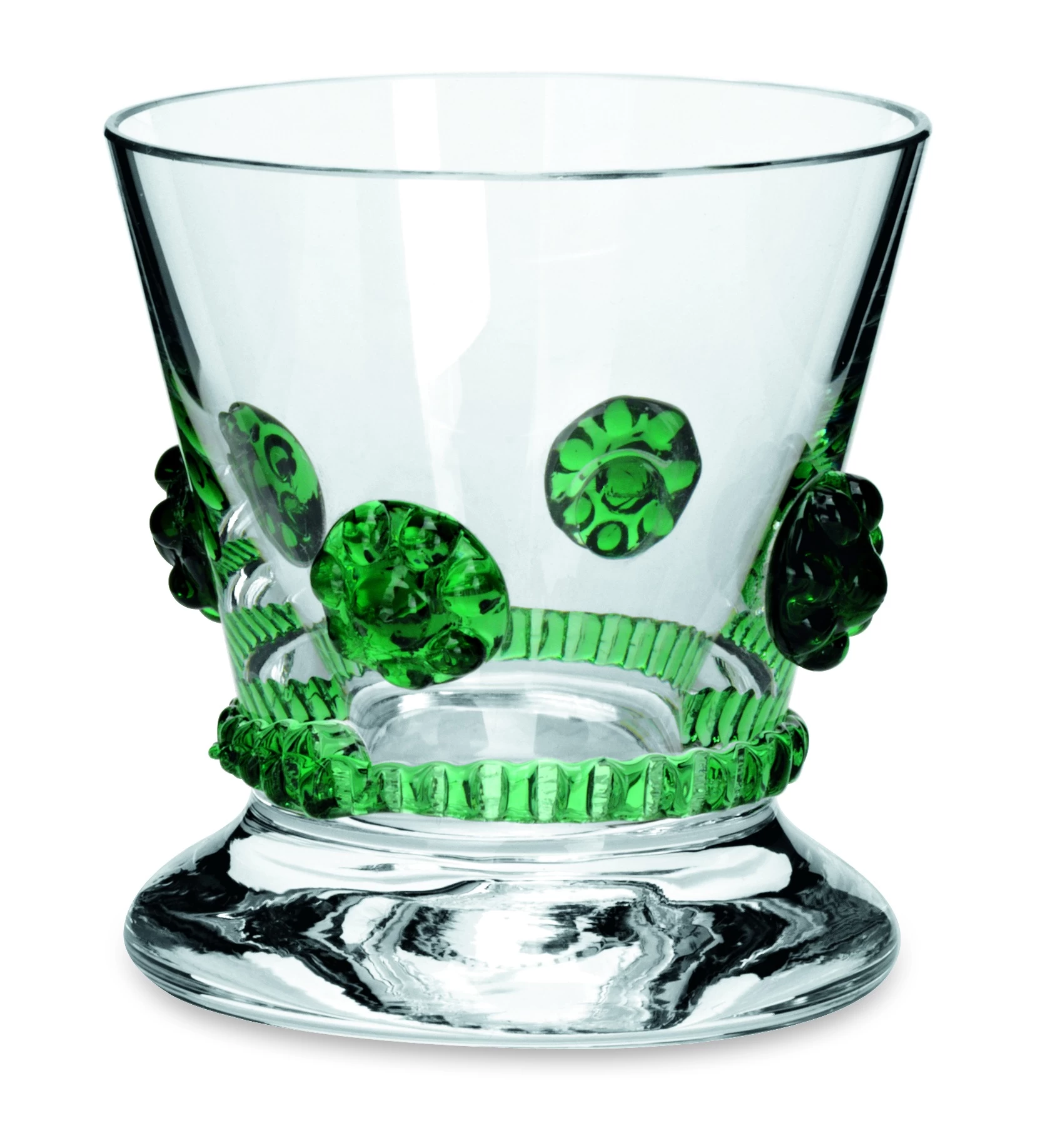 Theresienthal Bacchus Cordial Glass Dark Green