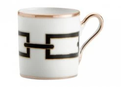 Ginori 1735 Catene Black Coffee Cup And Saucer